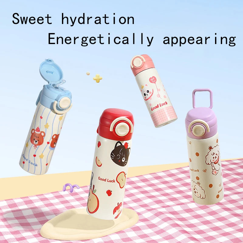 316 Stainless Steel Cartoon Insulated Cup For Children Going To School Portable Cup For Insulation And Cooling Water Cup